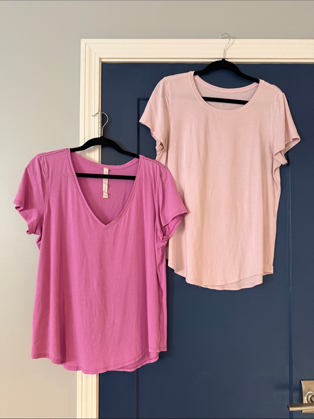 lululemon athletica Short Sleeve Tees in Fuchsia & Pale Pink size 12